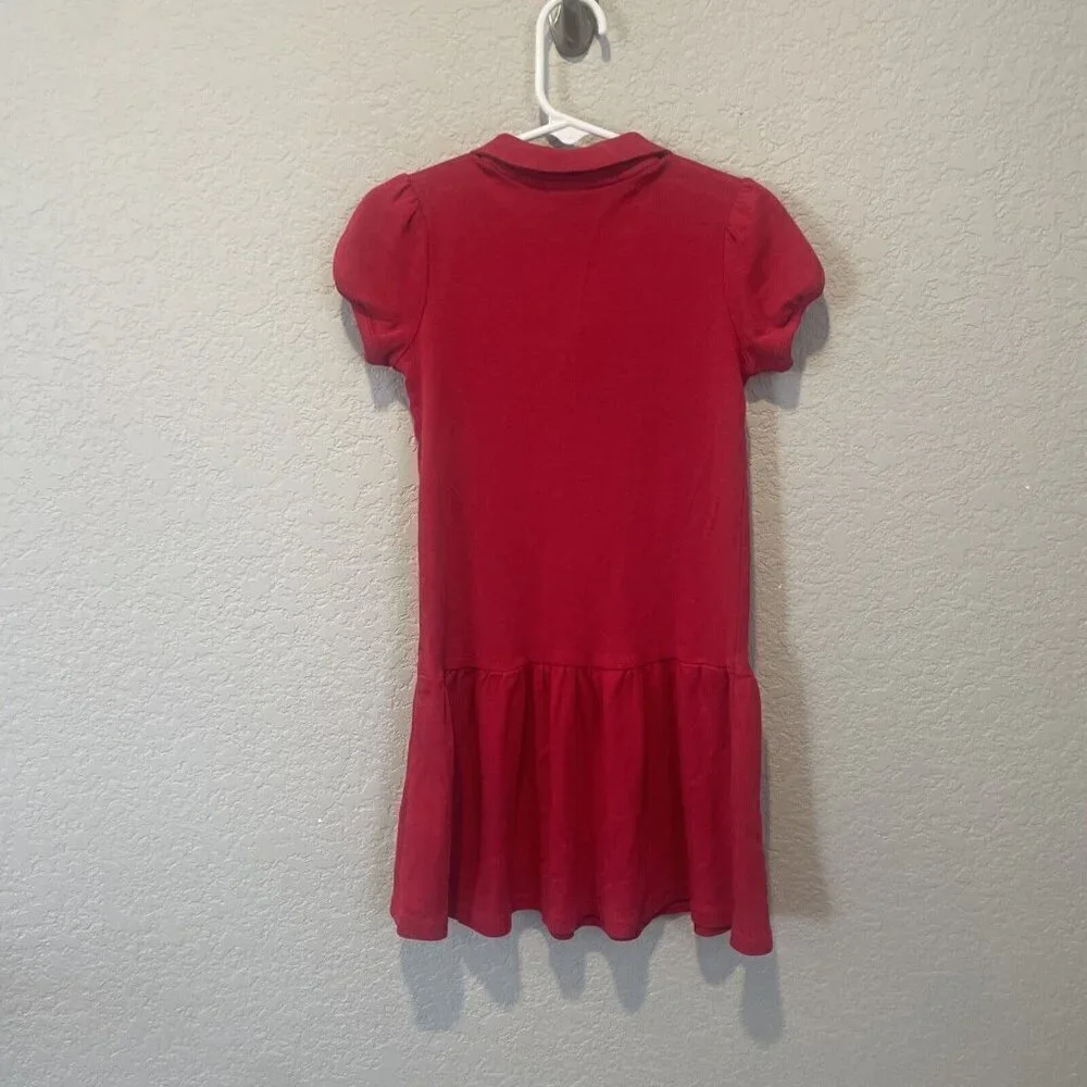 Gymboree Play Proof Uniforms Red Polo Dress Size 5 School Short Sleeve